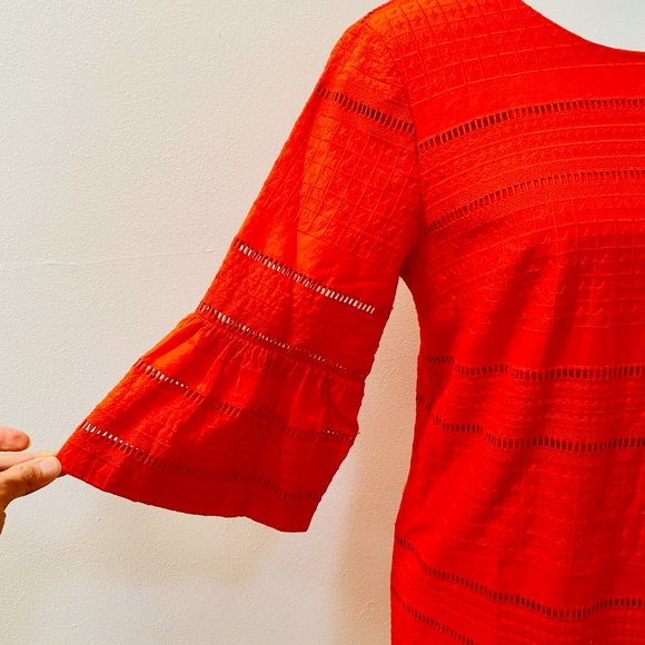 JCrew Flutter Sleeve Shift Dress in Eyelet - 8 - Picture 3 of 8